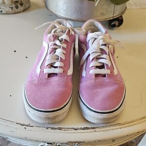Vans Pink and White Women's Sneakers